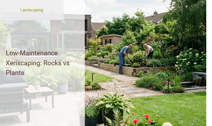 Low-Maintenance Xeriscaping: Rocks vs Plants Image