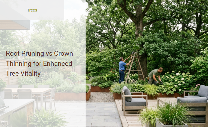 Root Pruning vs Crown Thinning for Enhanced Tree Vitality Image