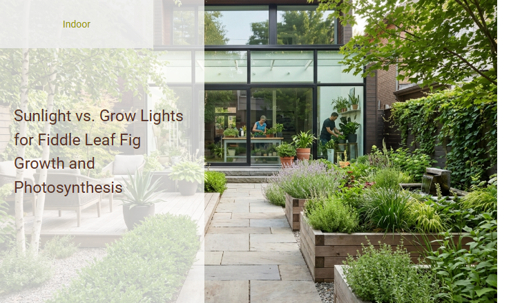 Sunlight vs. Grow Lights for Fiddle Leaf Fig Growth and Photosynthesis Image