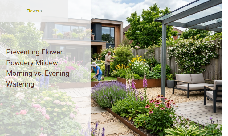 Preventing Flower Powdery Mildew: Morning vs. Evening Watering Image