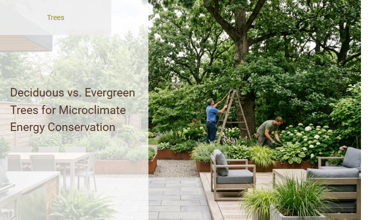Deciduous vs. Evergreen Trees for Microclimate Energy Conservation Image