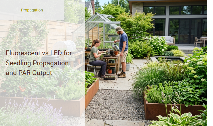 Fluorescent vs LED for Seedling Propagation and PAR Output Image