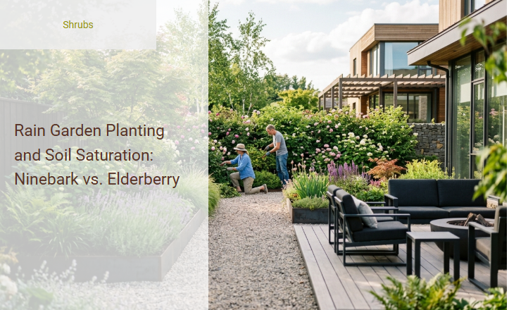 Rain Garden Planting and Soil Saturation: Ninebark vs. Elderberry Image