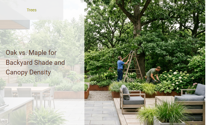 Oak vs. Maple for Backyard Shade and Canopy Density Image