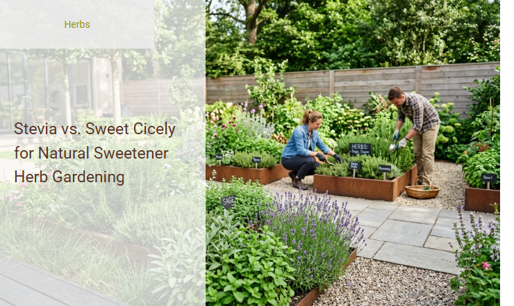 Stevia vs. Sweet Cicely for Natural Sweetener Herb Gardening Image