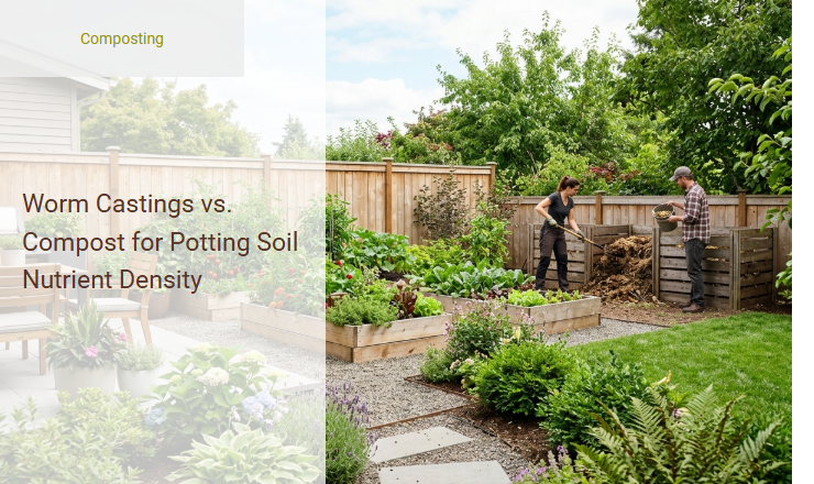 Worm Castings vs. Compost for Potting Soil Nutrient Density Image