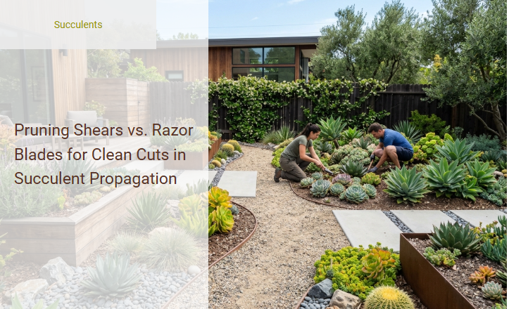Pruning Shears vs. Razor Blades for Clean Cuts in Succulent Propagation Image