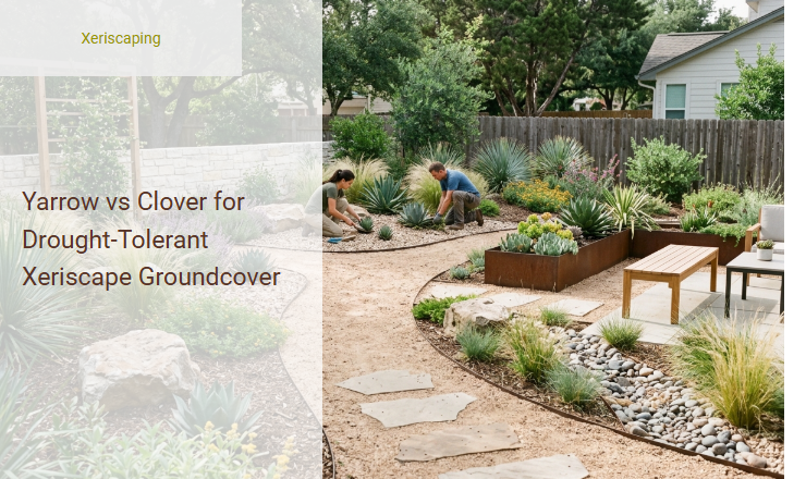 Yarrow vs Clover for Drought-Tolerant Xeriscape Groundcover Image
